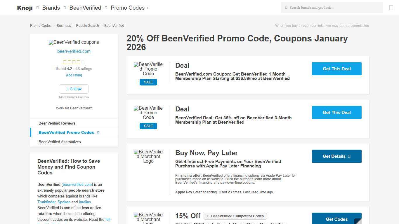 20% Off BeenVerified Promo Code, Coupons January 2026