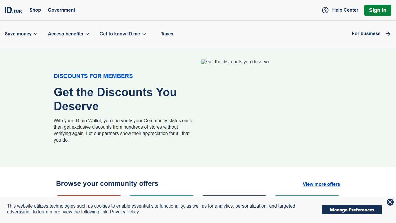 Get the Discounts You Deserve | ID.me