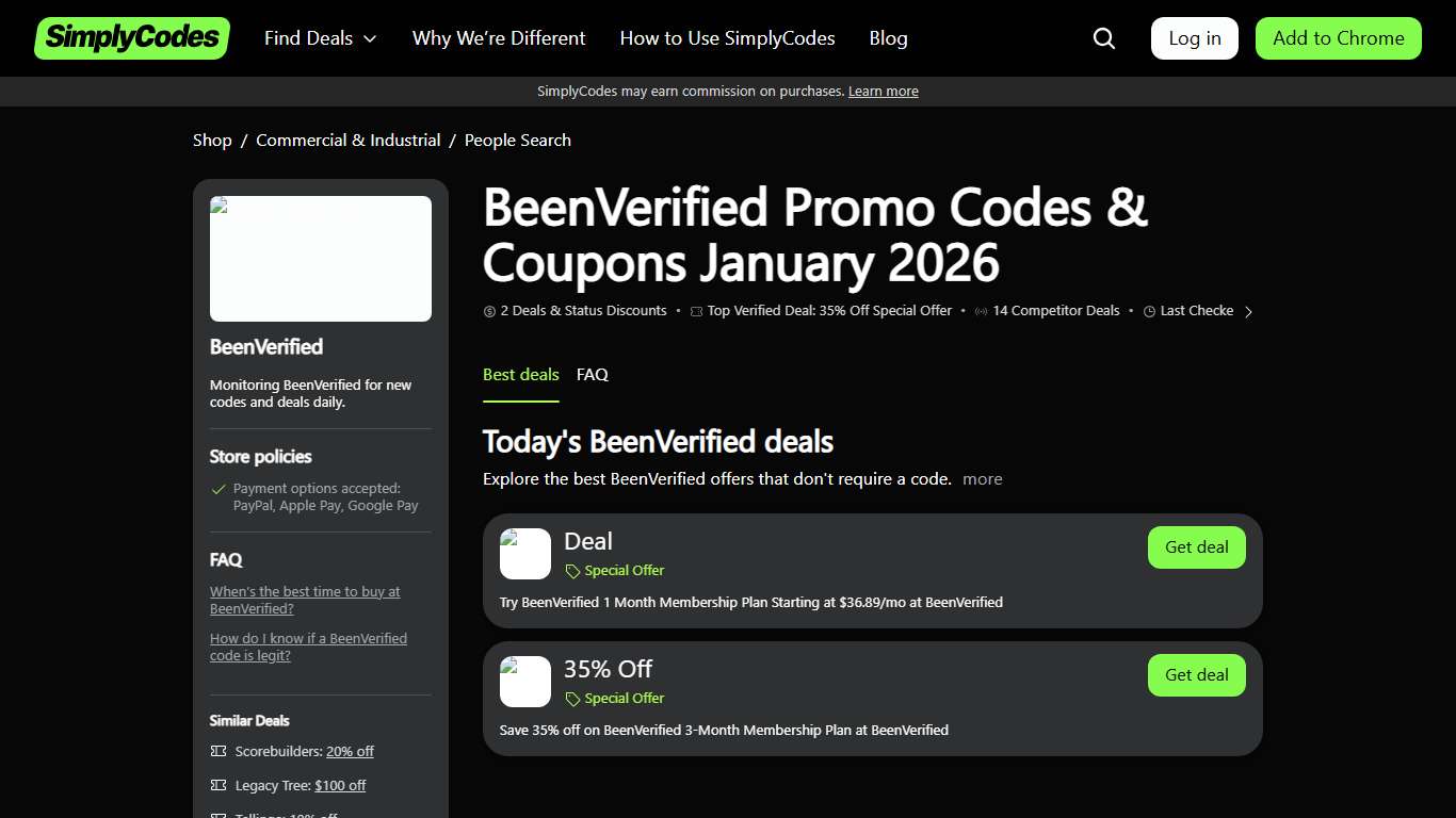 BeenVerified Promo Codes - 25% Off Discount Jan 2026